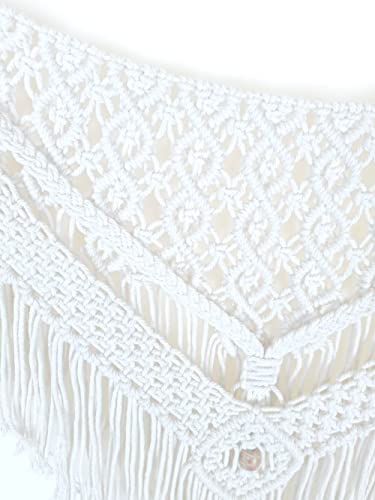 kiido Large Macrame Wall Hanging Boho Tapestry Curtain Fringe Woven Bohemian Wall Decor Home Decoration for Apartment Bedroom Living Room Gallery Baby Nursery-Blossom 35.4" W X 26" H