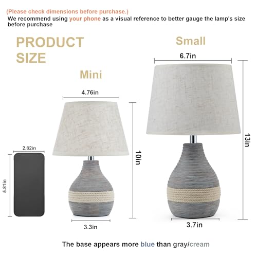 10" H Small Rechargeable Cordless Ceramic Table Lamp with Remote, RGB & Warm White Light, Timer & Dimmer, Battery Table Lamp with Linen Shade for Patio, Bedroom, Living Room, Dining Table - size: Mini-10"H