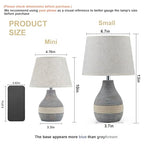 10" H Small Rechargeable Cordless Ceramic Table Lamp with Remote, RGB & Warm White Light, Timer & Dimmer, Battery Table Lamp with Linen Shade for Patio, Bedroom, Living Room, Dining Table - size: Mini-10"H