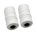 2 Roll 1mm White Pure Cotton Warp Thread Yarn for Weaving Carpet Tapestry Rug Knitting