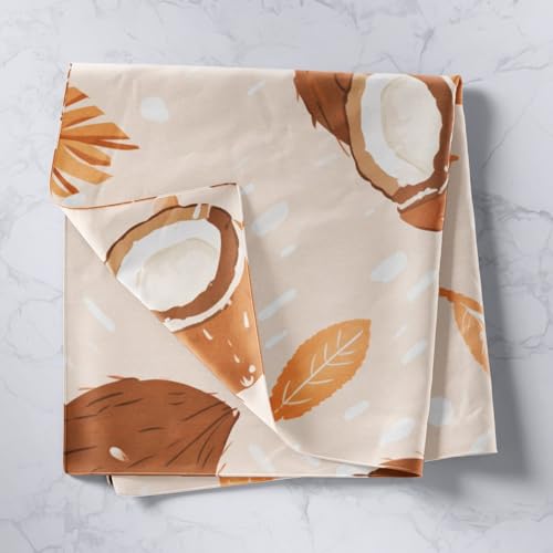 Manfei Coconut Kids Tapestry,Exotic Fruits Tropical Palm Leaves Wall Tapestries,Boys Girls Room Decor,Hawaii Summer Beach Wall Hanging,Brown Retro Home Wall Decor,Small 51.2 x 59.1 Inches - color: Coconut, size: Small