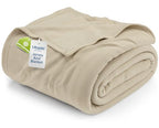 Utopia Bedding Knit Blanket King Size (90x102 Inches, Camel) Soft Lightweight Jersey Breathable Sweatshirt Blanket for Bed,Couch & Sofa - color: Camel, size: King