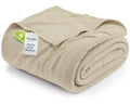 Utopia Bedding Knit Blanket Queen Size (90x90 Inches, Camel) Soft Lightweight Jersey Breathable Sweatshirt Blanket for Bed,Couch & Sofa - color: Camel, size: Queen