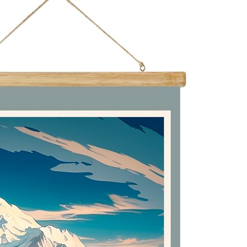 ABoby Vintage Denali National Park Posters - Travel Posters Wall Art - Retro Style Wall Decor with Wood Frames - Ready to Hang - color: Denali