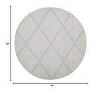SAFAVIEH Montauk Collection 4' Round Light Blue MTK821B Handmade Cotton Entryway Foyer Living Room Bedroom Kitchen Area Rug - color: Light Blue, size: 4' (Round)