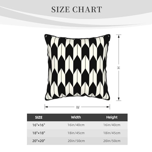 Black and White Modern Abstract Geometry Velvet Throw Pillow Covers 18x18 Inch Neutral Decorative Square Pillowcase Cushion Cover for Bed Sofa Living Room - color: Modern Geometry, size: 18" x 18" (Pack of 1)
