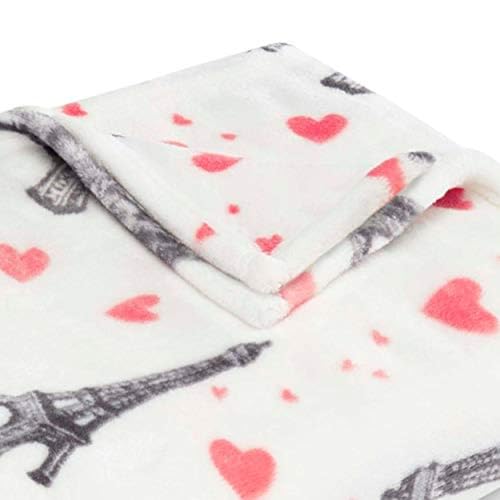 Betsey Johnson - Blanket, Buttery-Soft Throw Blanket for Couch or Bed, Boldly Plush & Oversized Bedding (Paris Love Pink, 50" x 70") - color: Paris Love Pink