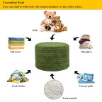 Asuprui 20x14 Inch Unstuffed Ottoman Pouf Cover – Lightweight Foot Rest, Floor Bean Bag Chair, Storage Pouf for Living Room, Bedroom & Balcony (Filler Not Included) (Green) - color: Green