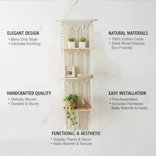 Large Macrame Wall Hanging Macrame Wall Decor Tapestry For Headboard Bedroom Livingroom Boho Fiber Home Art (White-B) - color: White-B