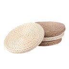Lineshading 4 Pcs 12 Inch Boho Floor Cushions Classroom Decorations Extra Thick Cattail Grass Corn Double-Layer Flexible Seat Floor Cushions for Classroom Kids Students Learning Daycare School Chair