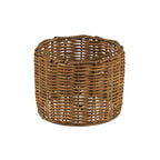 Aspen Creative 50503 Drum Clip-On Chandelier Lamp Shade, Natural Rattan, 5" Top x 5" Bottom x 4" Height - color: Natural - 5"