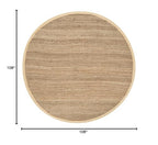 SAFAVIEH Natural Fiber Collection 9' Round Natural NF732A Handmade Farmhouse Premium Jute Area Rug - size: 9' (Round)