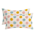 Holibeat Joyful Dot 20" x 12" Pillow Covers Decorative Throw Pillowcases Pink Blue Orange (Pack of 2) - size: 20" x 12" (Pack of 2)