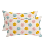 Holibeat Joyful Dot 20" x 12" Pillow Covers Decorative Throw Pillowcases Pink Blue Orange (Pack of 2) - size: 20" x 12" (Pack of 2)