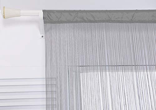 HSYLYM Spaghetti String Curtains for Doorways Privacy Door Frame Tassel Hippy Wall Kitchen Hallway Boho Fringe Curtain Hanging Door Room Dividers Decor 1 Panel（39×110in/100×280cm,Grey） - color: Grey, size: 39"W x 110"L (Pack of 1)