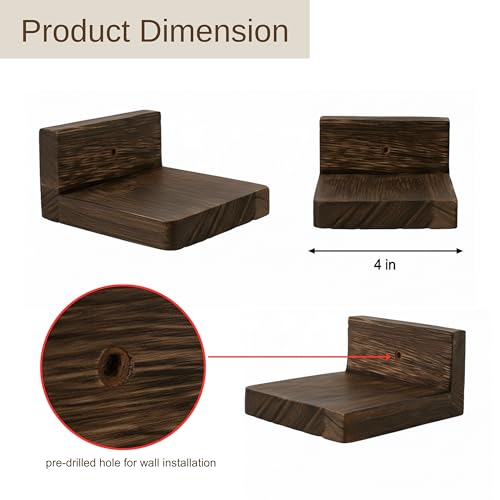 LaLaGreen Wood Planter Box for Indoor Plants (6 Pack) Wooden Wall Hanging Planters for Dried Flowers, Modern Farmhouse Wall Mount Greenery Decor Living Room, Bedroom, Kitchen, Office Home Garden - size: 6-pc Set B