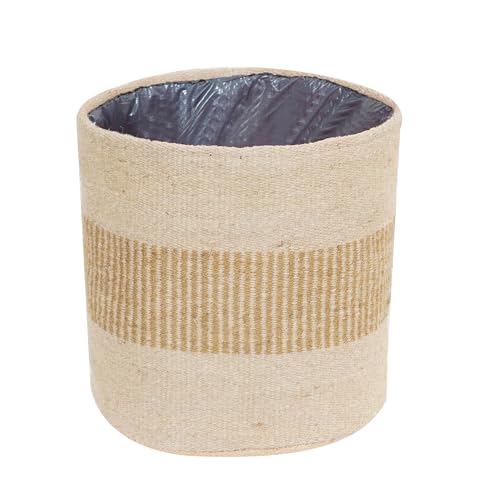Jute Planter Basket Modern Woven Basket for 8" Flower Pot Floor Indoor Planters, 10” x 10” Storage Organizer Basket Rustic Home Decor, Boho Storage Earth-Friendly Planter (10x10 Inches, Bleach 25) - color: Bleach 25, size: 10x10 inches