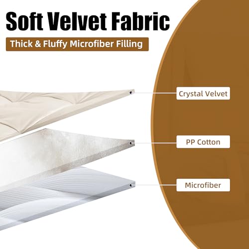 HOMBYS Floor Lounger Pillow Foldable and Tufted Design Long Floor Cushion for Yoga, Reading, Sleeping, Meditation, Elastic Band for Roll Up and Easy Storage, Machine Washable (Beige, 74"x27") - color: Beige, size: 74"x27"