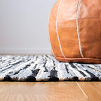 SAFAVIEH Rag Rug Collection Accent Rug - 3' x 5', Black & Multi, Handmade Boho Stripe Cotton, Ideal for High Traffic Areas in Entryway, Living Room, Bedroom (RAR129Q) - color: Black/Multi, size: 3' x 5' (Rectangular)
