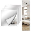Shiftshade 4 Pack Wall Mirror Full Length, 12 x 12 Inch Acrylic Mirror Tiles, Shatterproof Flexible Plastic Mirror Sheets for Bedroom Home Gym Door - size: 12x12inchx4pack