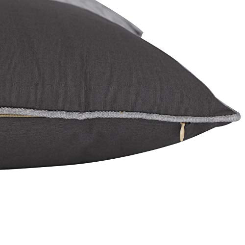 Bear Pillow Covers Decorative Cotton Linen Embroidered Cushions Covers 18x18 Inches (Grey) - color: Bear-grey