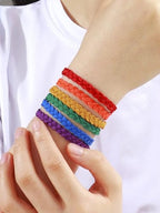 choice of all String Bracelets for Women Boho Wave Surfer Beach Wear Cute Bracelets Set Summer Friendship Jewelry Accessories Beach Stuff - color: F3：rainbow bracelets
