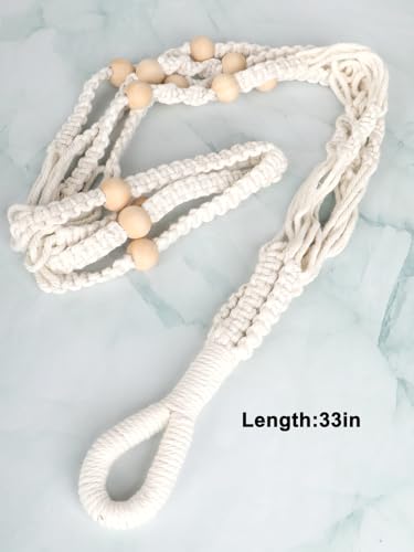 Hanging Planter Holder, Bohemian Plant Hanger, Hanging Planter for Indoor Plants (Beige)