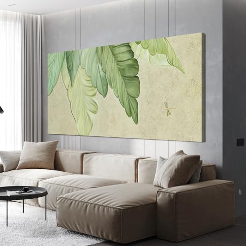 Canvas Wall Art Decor Modern Green Wall Art Prints Wall Art Pictures for Living Room Art Work for Wall Decor Boho Botanical Wall Art Decorations Artwork for Walls Bedroom Office Decor 20" X 40" - color: XY-01A, size: 40"L x 20"W