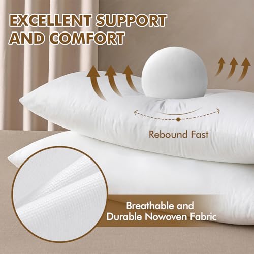 MIULEE 14x36 Inch Pillow Insert, Throw Pillow for Bed Sofa Couch Rectangle Decorative Lumbar Virgin Microfiber Stuffer - size: 14x36 Inch (Pack of 1)