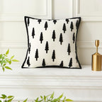 Boho Decorative Throw Pillows with Inserts, 18" x 18" Soft Tufted Modern Chenille Pillow, Pillows for Home, Patio, Couch, Bedroom, Living Room (Black Tree) - style: Black Tree