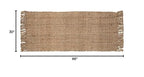 Hand Woven Chunky Jute Runner Rug 2.5x8 Feet Natural, Large Farmhouse Reversible Neutral Hign Knot Textured Floor Mat for Living Room, Hallway, Kitchen | Decorative Rustic Patio Carpet for Bedroom - size: 2.5'x8'