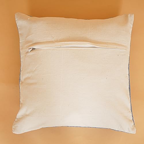 Indian Cotton Cushion Cover Sabra Kilim Pillow Cover Designer Decorative Sofa 18x18 Inche Handwoven Cushion Case for Farmhouse Home Decor Spring Decorative Pillow (Pattern 7) - color: Pattern 7