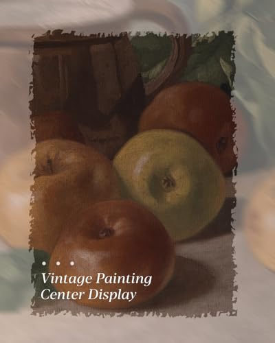 HUARCEY Gold Framed Vintage Wall Art for Living Room, Harvest Apples Still Life Oil Painting Artwork Shelf Decor Abstract Wall Pictures Large Prints Farmhouse Fruit Room Decor Bedroom Kitchen Bathroom - color: Apple, size: 24"L x 16"W