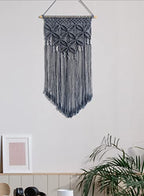 Winterdemoon Handmade Cotton Home Decor Macrame Wall Hanging Grey - color: Grey1