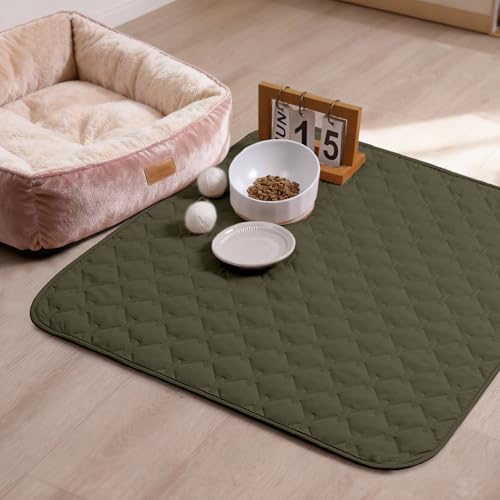 gogobunny 100% Double Sided Waterproof Dog Blanket Soft Pet Bed Cover Reversible Protect Furniture Couch Sofa Car for Puppy Large Dog Cat (Dark Olive/Light Olive, 30x30 Inch (Pack of 1)) - color: Dark Olive/Light Olive, size: 30x30 Inch (Pack of 1)