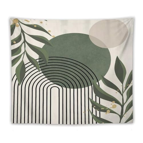 Boho Leaf Tapestry,Mid Century Abstract Leaves Tropical Palm Botanical Modern Minimalist Wall Hanging Neutral Home Decor Art for Living Room Bedroom Dorm 40"x30" - color: Boho Leaf-19, size: W40xL30in