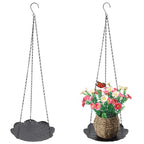 Hanging Planter for Indoor Outdoor, Plant Hanger, Hanging Plant Holder, Plant Pot Shelf Basket for Window Wall Ceiling Garden with Chains and Hooks, 2Pcs (Leaf) - style: Leaf