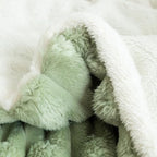 UKELER Sherpa Throw Blanket 60 × 80 inch- Cute Striped Design Soft Plush Fleece Blanket for Bed Couch Sofa Office Camping, 610 GSM, Green - color: C-green, size: 60x80 Inch