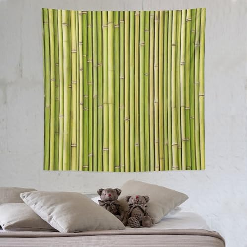 HZOHNAGO Bamboo Tapestry Chinese Style Green Pattern Printed Wall Tapestry Painting Wall Hanging for Bedroom Living Room Dorm 60" W x 60" H - color: Bamboo-7, size: 60"L x 60"W