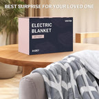 VENTIMI Electric Blanket Heated Throw, 50" x 60" Heated Blanket with 5 Heat Levels & 3 Hours Auto Off, Fast Heating Blankets with ETL & FCC Certification, Grey - color: Grey, size: Throw