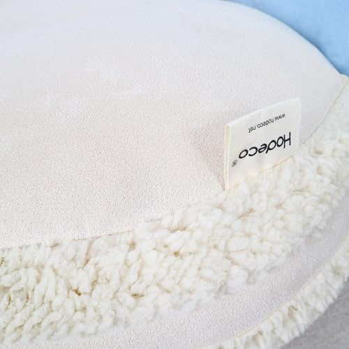Round Throw Pillow 18x18 Inch Macaron Shape No Zipper Design Down-Like Polyester Filling Super Soft Round Cushion for Couch Chair Circle Floor Pillow 45x45cm, Khaki, 1 Piece - color: Khaki, size: 18"D x 18"W x 6.5"H