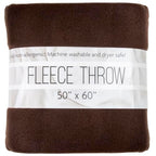 50x60 Throw Blankets, Ultra Soft Hypoallergenic Fleece Fall Throw Blanket for Livingroom, Couch, Chair, Bed, Brown - color: Chestnut Brown
