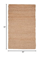 SAFAVIEH Natural Fiber Collection Accent Rug - 3' x 5', Natural, Handmade Farmhouse Fringe Jute, Ideal for High Traffic Areas in Entryway, Living Room, Bedroom (NF731A) - size: 3' x 5' (Rectangular)