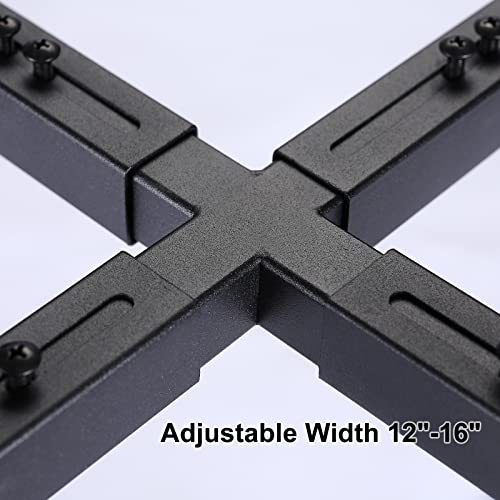 Metal Plant Stand for Large Plants, Adjustable Width Fits 10-12 Inch 14 Inch 16 Inch Pot,Outdoor Plant Stands for Indoor Plants Multiple Tall,Black Planter Stands for Patio and Window 1 Pack.­ - size: 12-16" 1pack