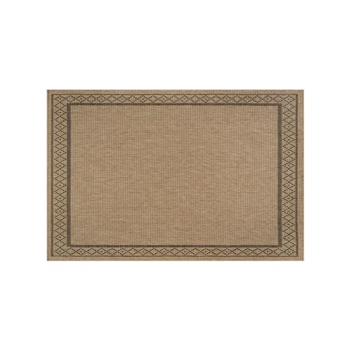 Luul Home Easy Jute Rugs 2x3 Frame Natural Color Living Room Indoor Outdoor Door Mat for Patio and Kitchen Rug High Traffic Washable Easy to Clean Solid Boho Woven Design Carpet (2 x 3) - color: Frame/Natural Black, size: 2' x 3' (Rectangular)