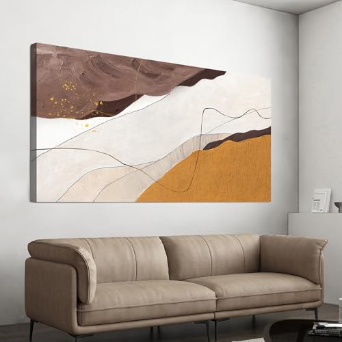 Canvas Wall Art Decor Abstract Canvas Art Wall Decor Abstract White Wall Art Prints Modern Minimalist Wall Art Decorations Brown Artwork for Walls Bedroom Office Kitchen Wall Decor 20" X 40" - color: XY-V, size: 40"L x 20"W