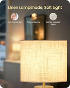 Gold Table Lamps Set of 2, Small Bedside Lamps Set of 2, 2700K LED Bulb Included, Gold Metal Base & Beige Linen Lampshade, Modern Nightstand Lamps for Bedroom, Living Room DE06TLP205 - color: 2Pack Beige + Gold