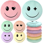 Yousoontic 6pcs Pastel Face Classroom Floor Pillows Preppy Throw Pillow Cushions Seating Floor Cushions for School Learning Play Area Supplies Classroom Decor - style: Pastel Face