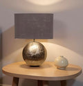Cruiser’s Caché 19" Modern Metal Table Lamp, Antique Gold Finish with Handloomed Dark Khaki Rectangular Lampshade - style: Modern Metal