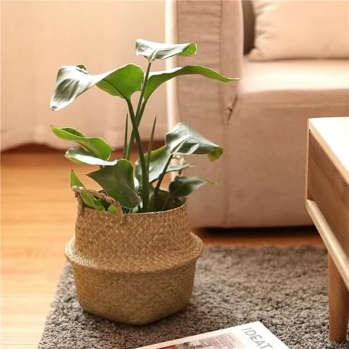 10 inch Woven Planter Basket for Indoor Plants – Large Monstera Pot, Woven Storage Basket, Boho Home Decor (Original,10.63''X12.2'') - size: 10.63''X12.2''